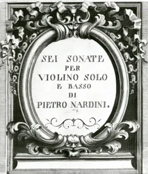 Musiknotenblatt für Violine von Pietro Nardini